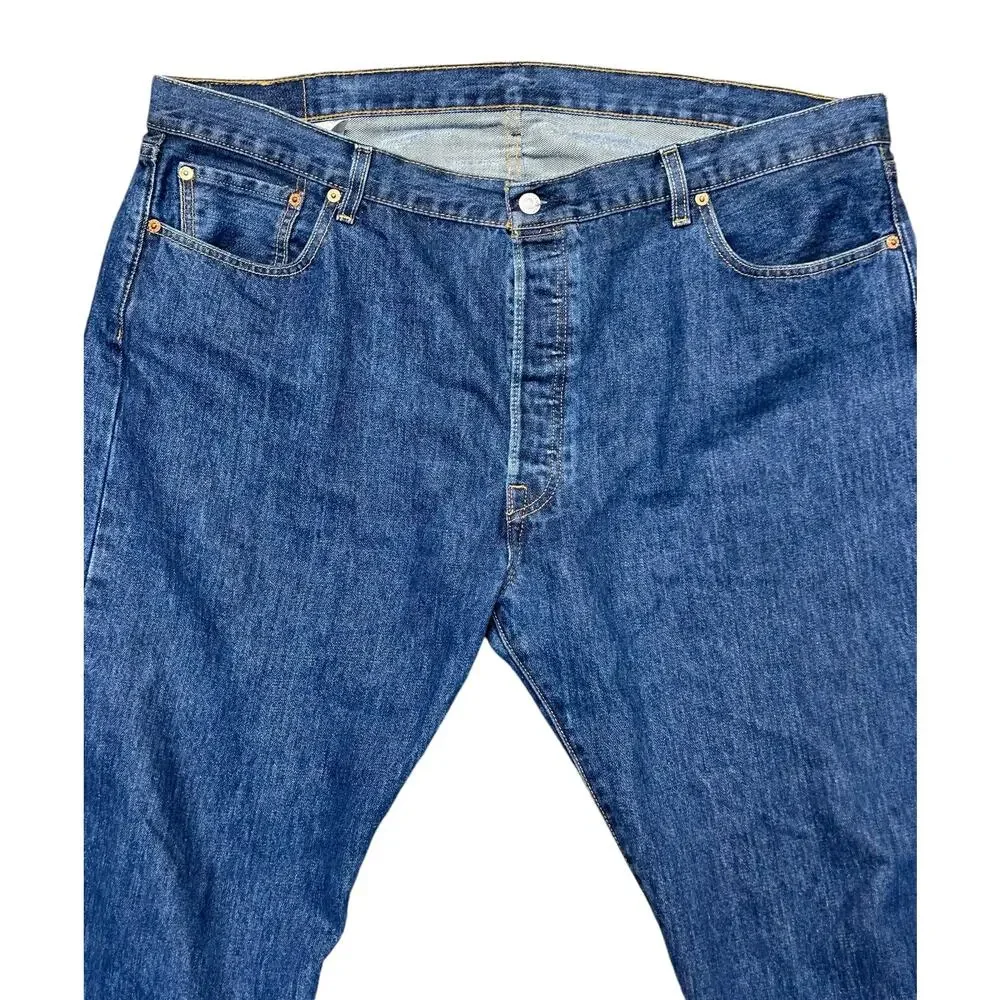 Levi’s 501 Jeans Men’s 42 x 32 Medium Wash Button‎ Fly Relaxed Straight Leg